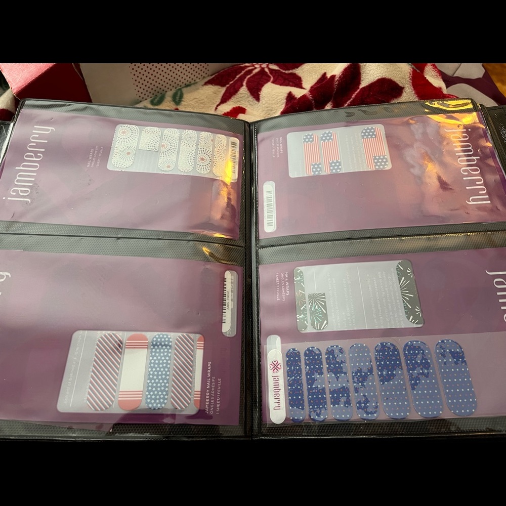 Jamberry clear overlays and holiday wraps w/heater and application tools